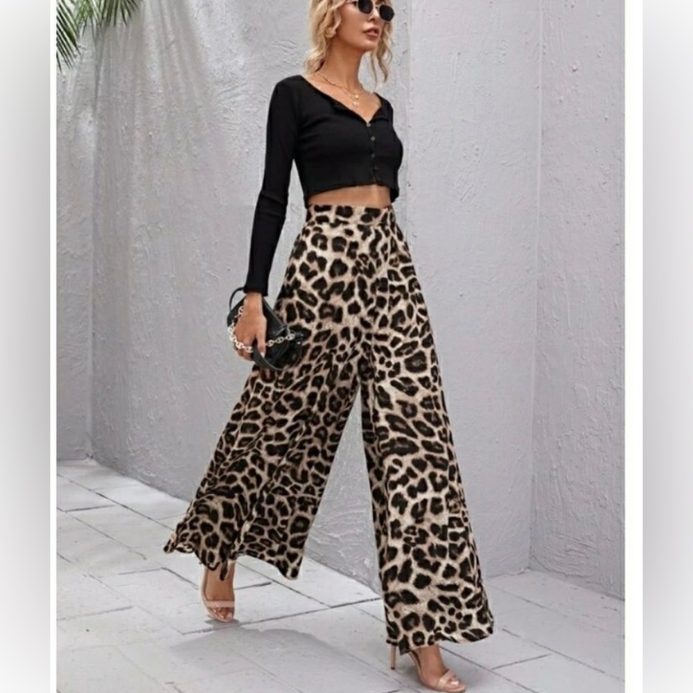Maeve leopard pants 14 NWT